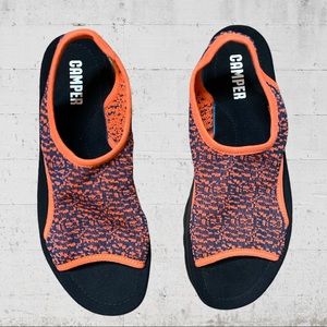 Camper Oruga Up Orange and Blue Platform Sandals Size 39 EU
